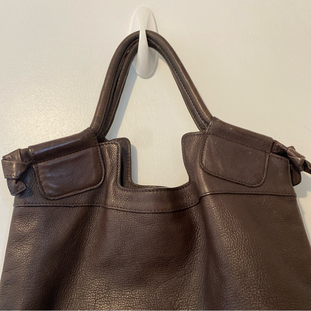 Foley + Corinna Mid City Tote Dark Brown Leather Shoulder Bag - Picture 4 of 14